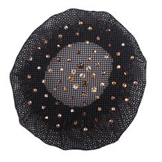 Haarnetje QHP Rhinestone Zwart-bruin
