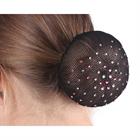 Haarnetje QHP Rhinestone Zwart-roze