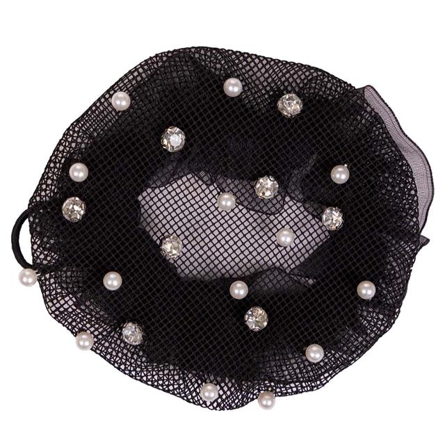 Haarnetje QHP Twinkle Zwart-zilver