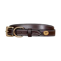 Halsband Dy'on Flat Leather Bruin