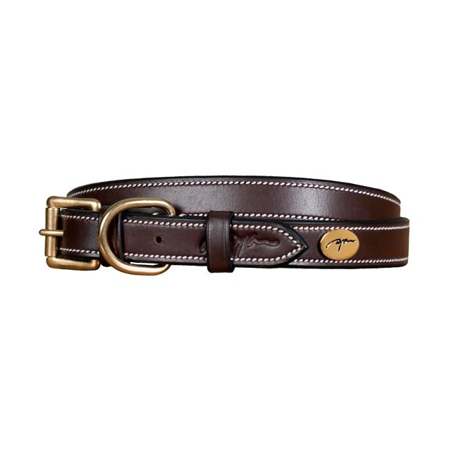 Halsband Dy'on Flat Leather Bruin