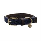 Halsband Kentucky Gevlochten Nylon Hond Donkerblauw