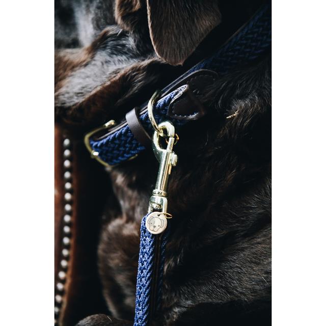Halsband Kentucky Gevlochten Nylon Hond Donkerblauw