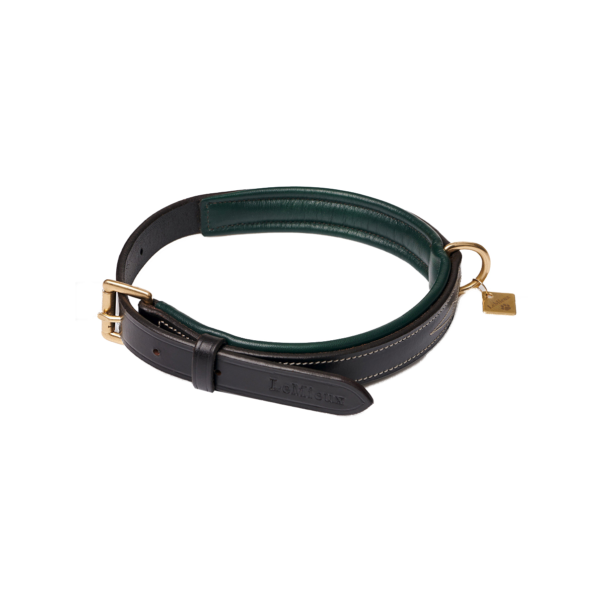 Halsband Lemieux Windsor Bruin-groen, XL in bruin/groen