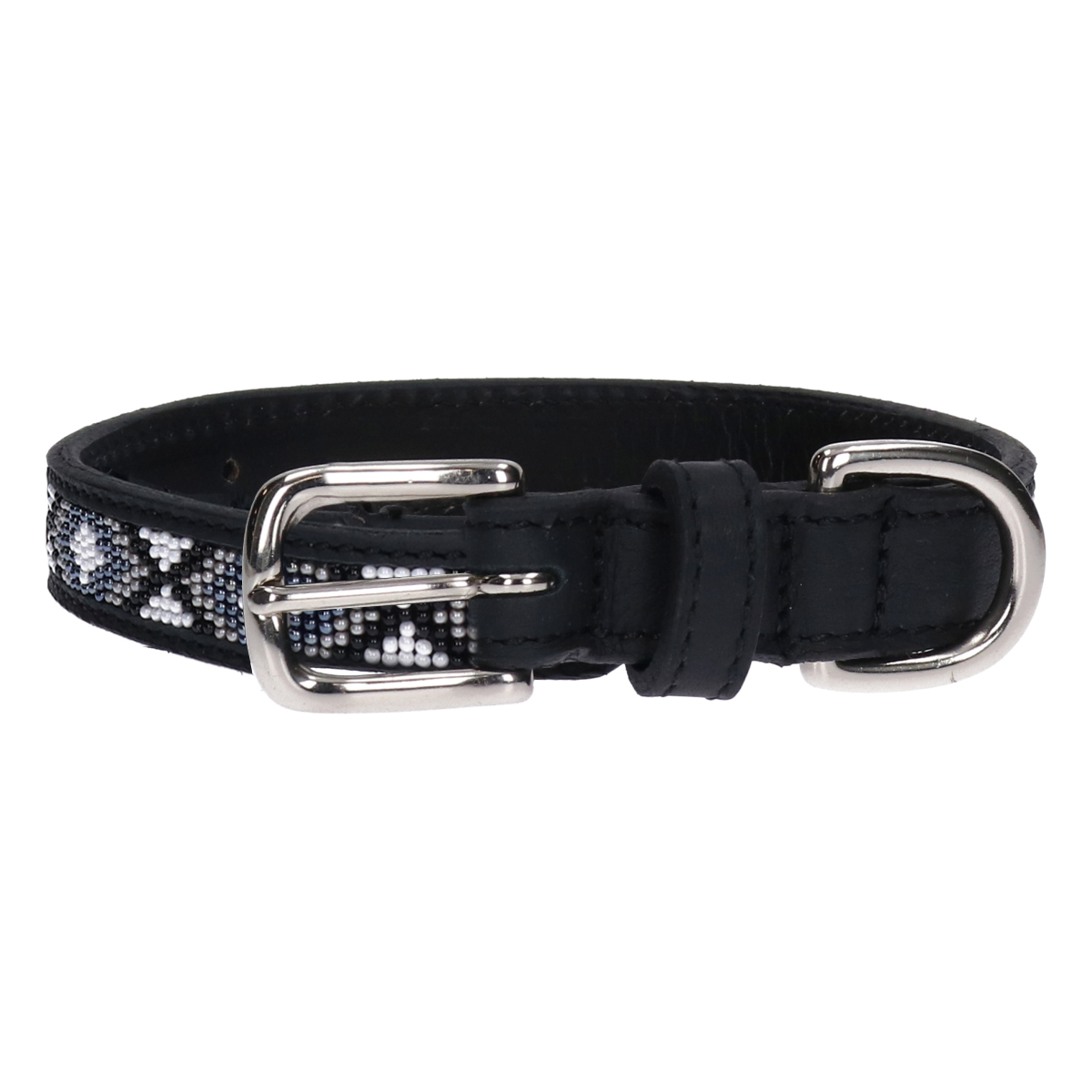 Halsband Pénélope Pearl Hond Zwart-wit, 60 cm in zwart/wit