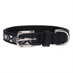 Halsband Pénélope Pearl Hond Zwart-wit