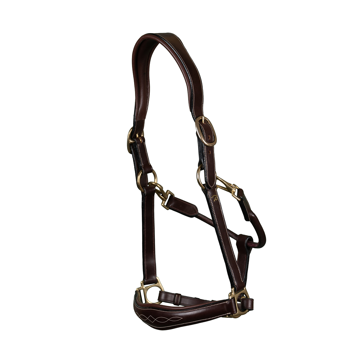 Dy on Leather Head Collar D-Collection - Brown - Maat Full