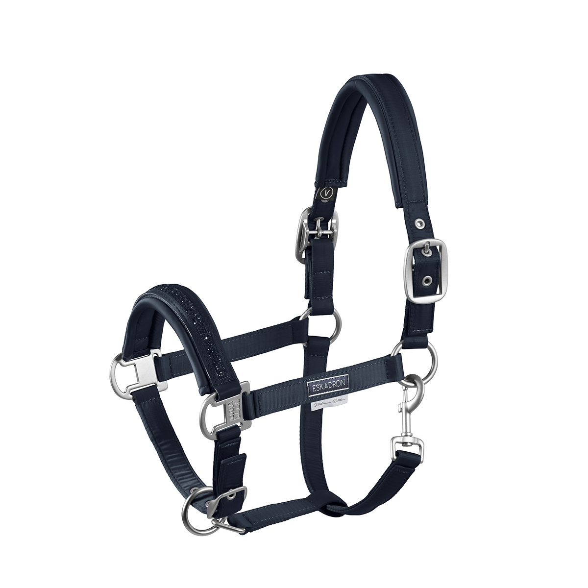 Halster Eskadron Platinum Crystal Donkerblauw, PONY in donkerblauw