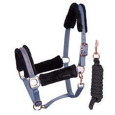 Halsterset Harry's Horse Denici Cavalli Indigo Blauw