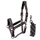 Halsterset Harry's Horse Denici Cavalli Shadow Satin Bruin-grijs