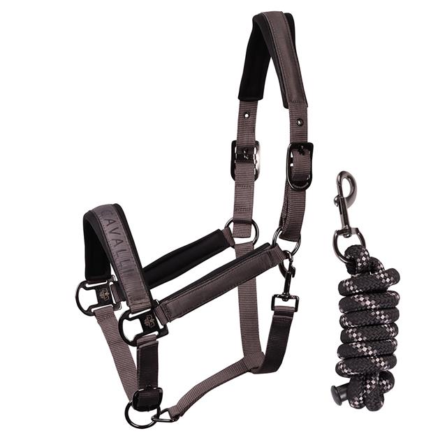 Halsterset Harry's Horse Denici Cavalli Shadow Satin Bruin-grijs