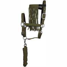 Halsterset Imperial Riding Met Vliegenfrontriem Lichtgroen