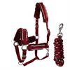 Halsterset QHP Dolci Rood-zilver