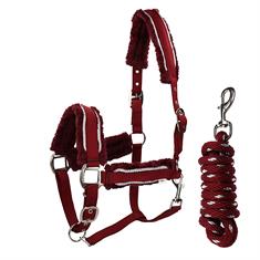 Halsterset QHP Dolci Rood-zilver