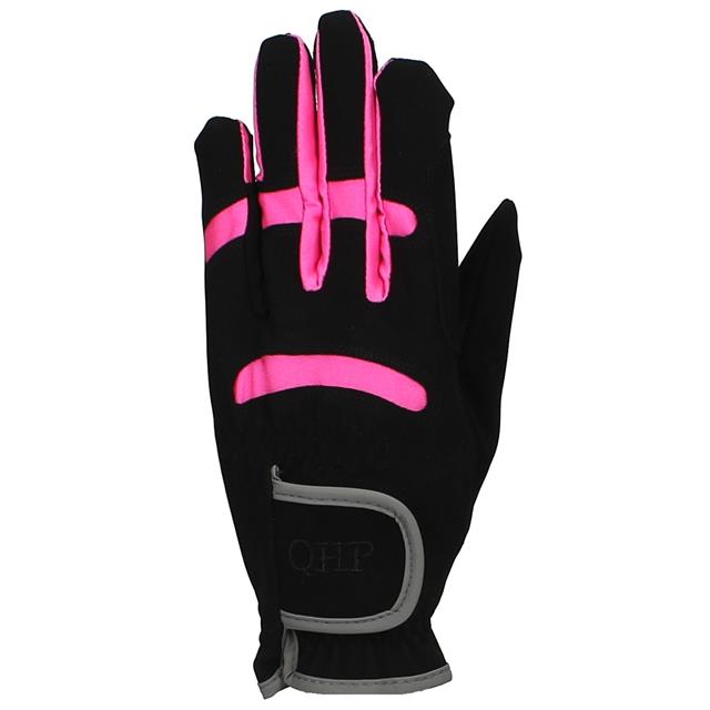Handschoenen QHP Multi Zwart-roze