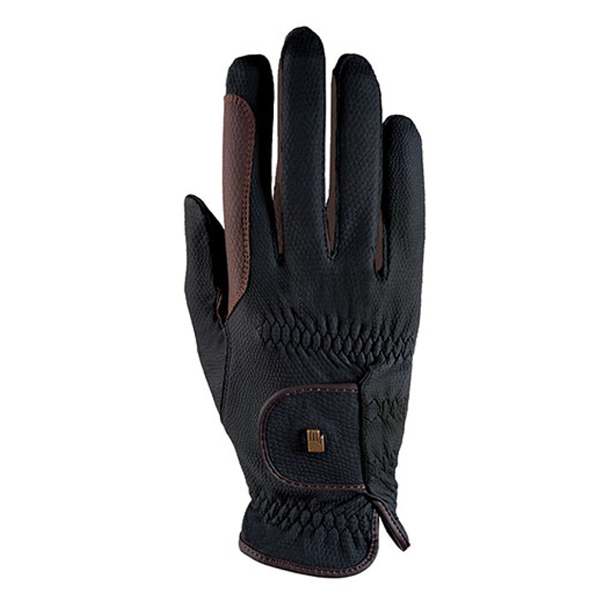 Handschoenen Roeckl Malta Bicolor Grip, 7 in black/brown