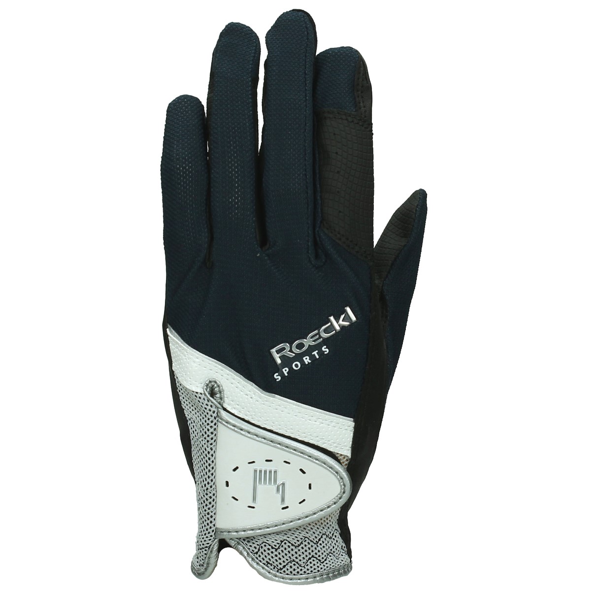 Handschoenen Roeckl Micro Mesh Donkerblauw-zilver, 7 in donkerblauw/zilver