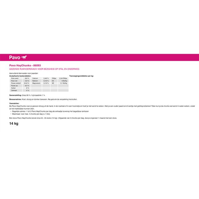 HayChunks 14kg Pavo Diverse