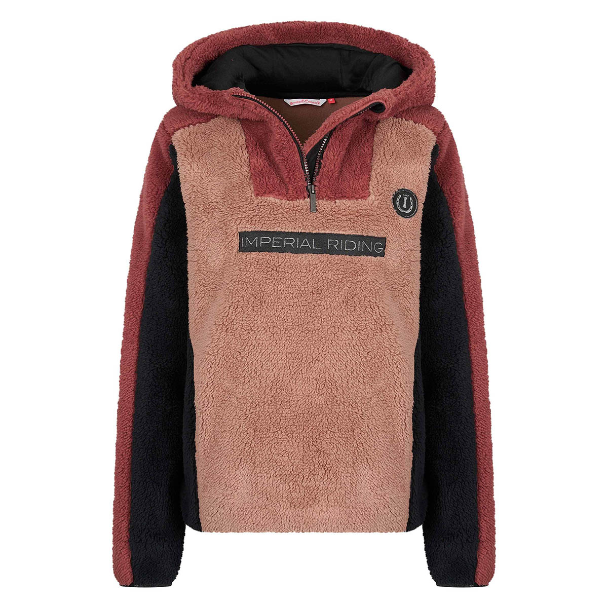Hoodie Imperial Riding Irhfunky Furry Donkerroze, S in donkerroze