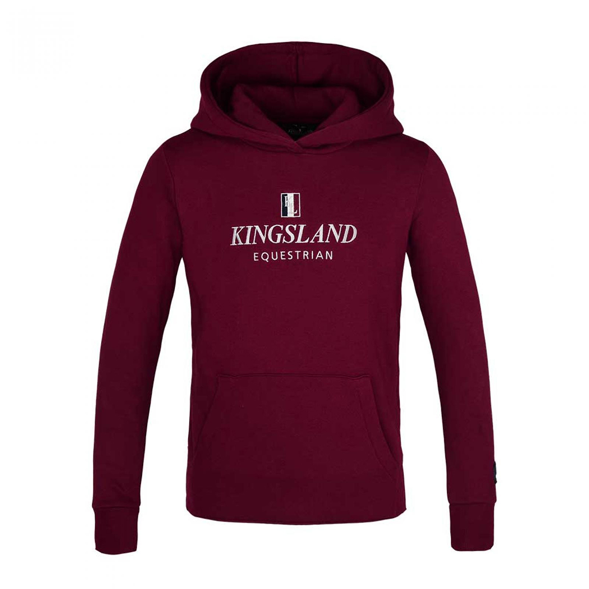 Hoodie Kingsland Classic Kids Donkerrood, 122-128 in donkerrood