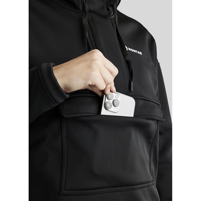 Hoodie Montar Quater Zip Anorak Zwart