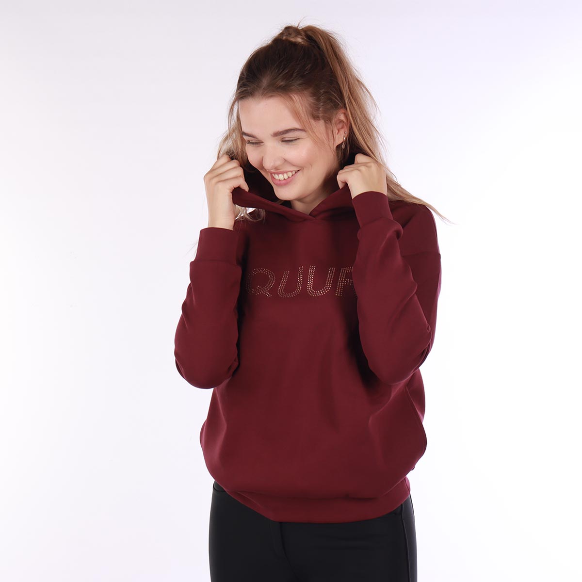 Hoodie Quur Qgaya Donkerpaars, XXS in donkerpaars
