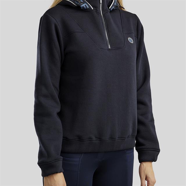 Hoodie Rebel By Montar Quarter Zip Donkerblauw