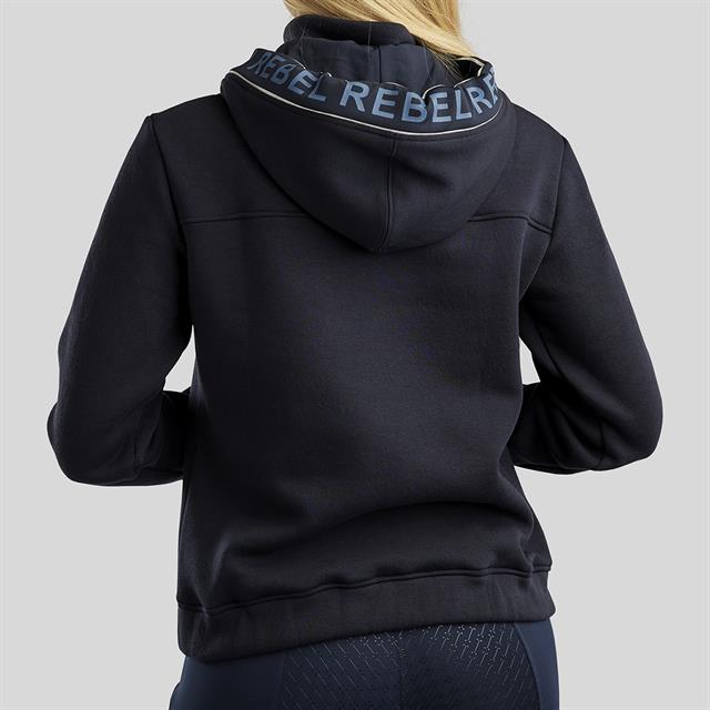 Hoodie Rebel By Montar Quarter Zip Donkerblauw