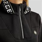 Hoodie Rebel By Montar Quarter Zip Zwart