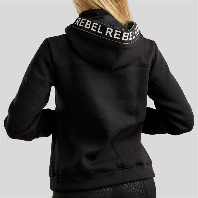 Hoodie Rebel By Montar Quarter Zip Zwart