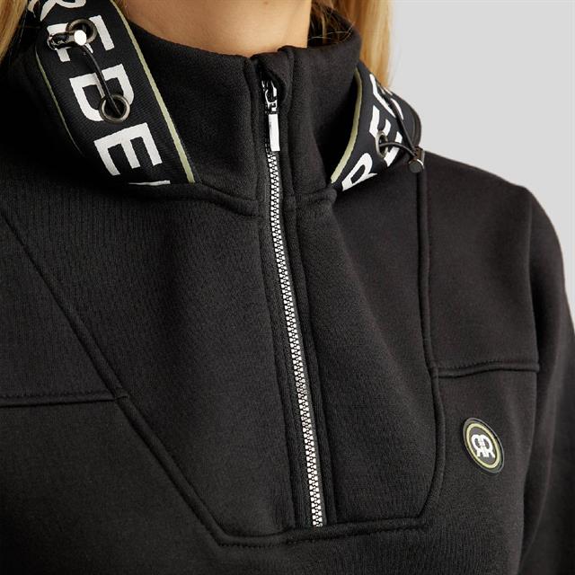 Hoodie Rebel By Montar Quarter Zip Zwart