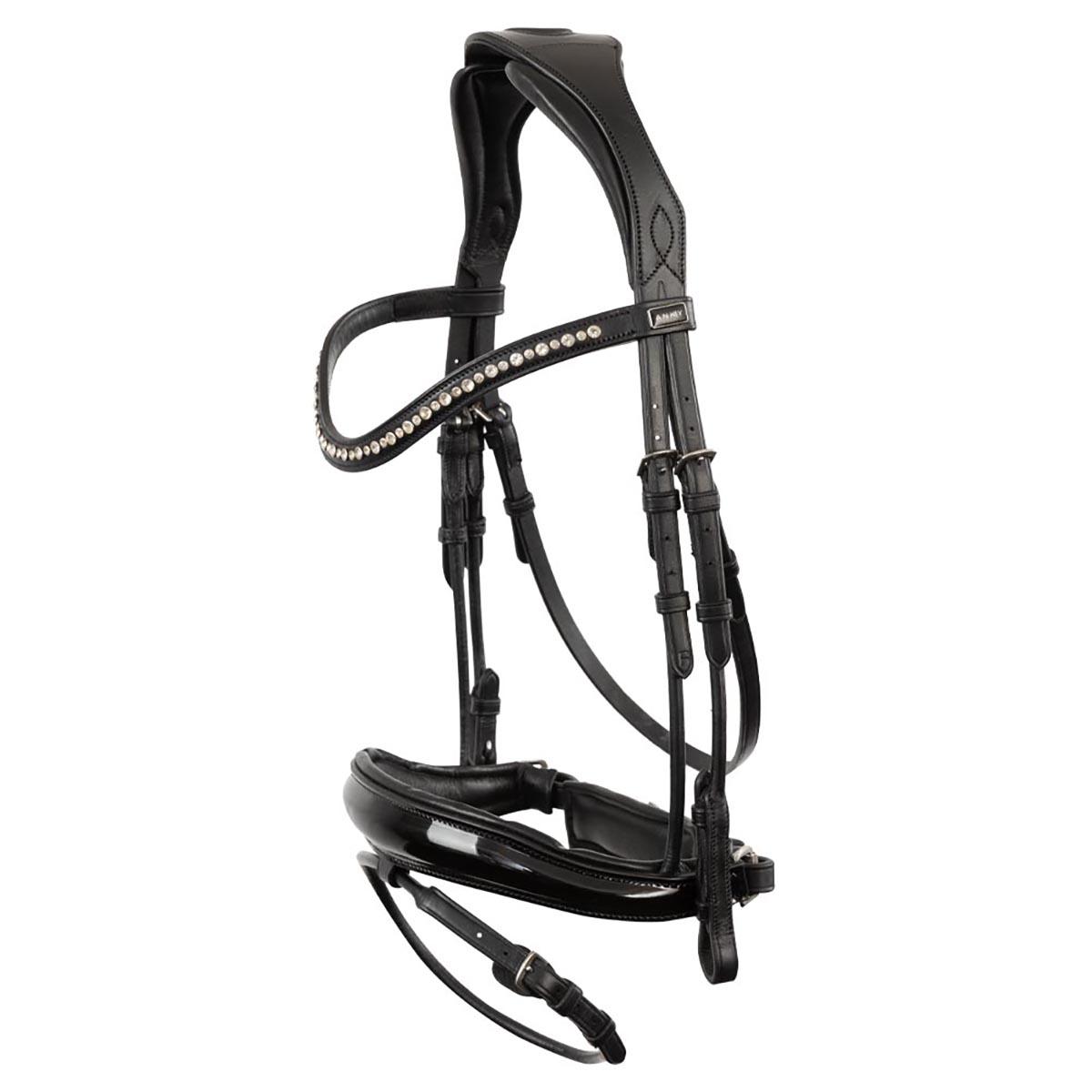 Hoofdstel Anky Comfort Fit Double Anatomical Zwart, PAARD in zwart