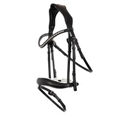 Hoofdstel Anky Comfort Fit Pullback Noseband Zwart-wit