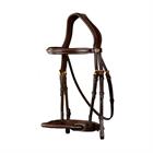 Hoofdstel D Collection by Dy'on Leather Covered Rope Noseband Bruin