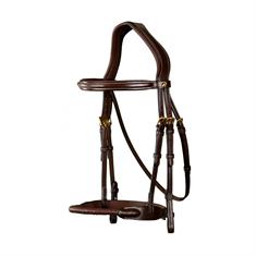 Hoofdstel D Collection by Dy'on Leather Covered Rope Noseband Bruin