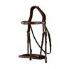 Hoofdstel D Collection by Dy'on Leather Covered Rope Noseband Bruin