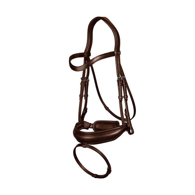 Hoofdstel Dressage Collection by Dy'on Matte Large Crank Noseband Bruin