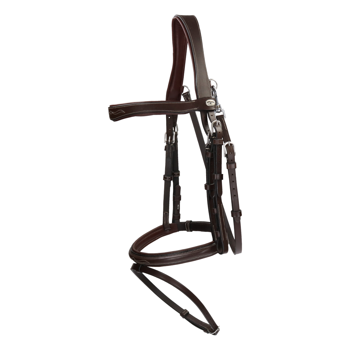 Hoofdstel Dy&apos;on Working Collection Flash Noseband With Snap Hooks Bruin, PAARD in bruin