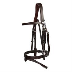 Hoofdstel Dy'on Working Collection Flat Leather With Snap Hooks Bruin