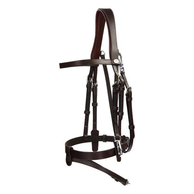 Hoofdstel Dy'on Working Collection Flat Leather With Snap Hooks Bruin