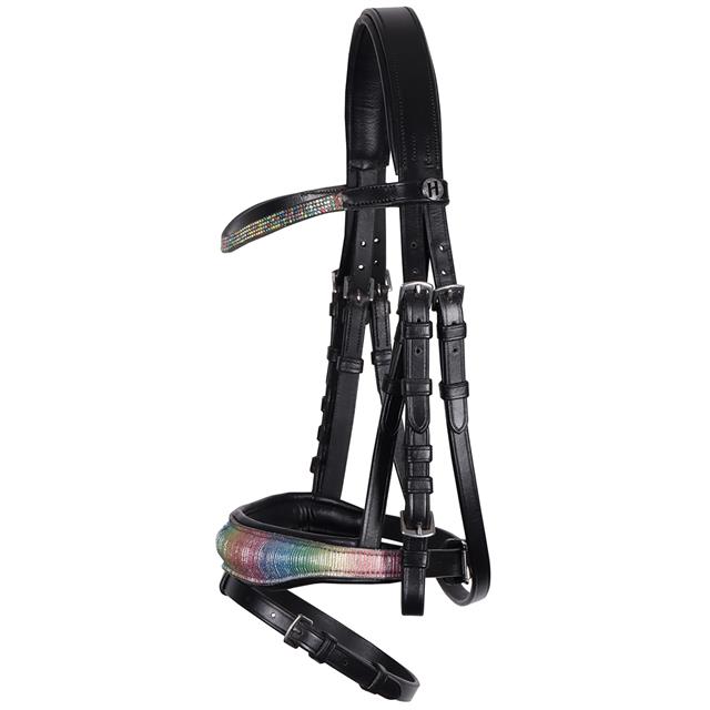 Hoofdstel Harry's Horse Diva Rainbow Zwart