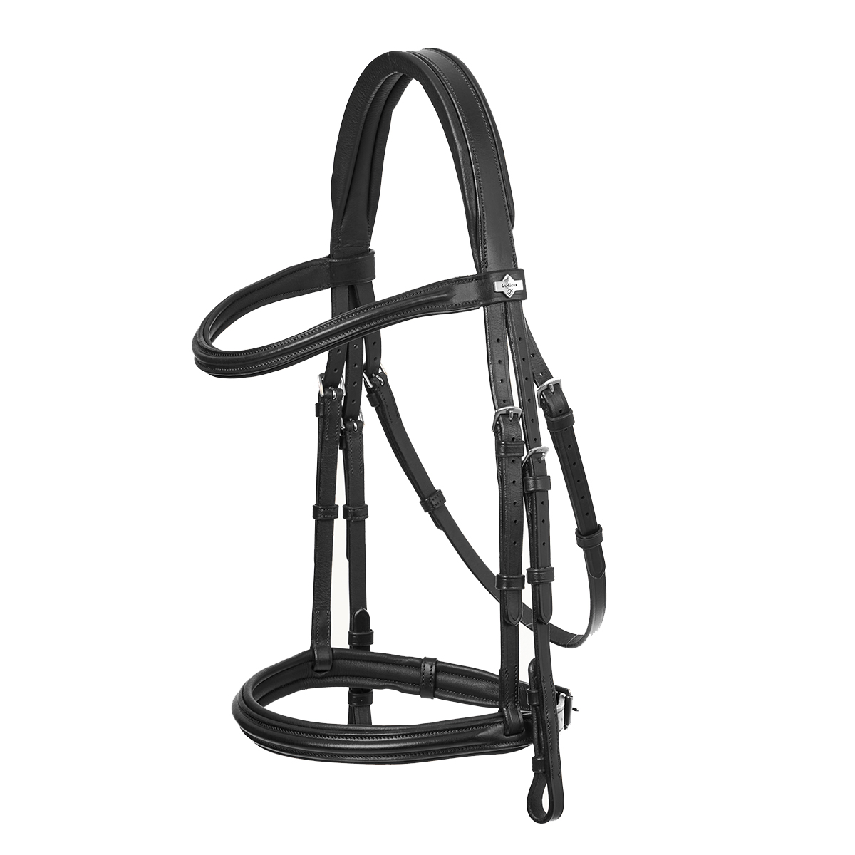Hoofdstel Lemieux Arika Cavesson Zwart-zilver, PONY in zwart/zilver