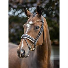 Hoofdstel LeMieux Kudos Dressage Lak Bruin-wit