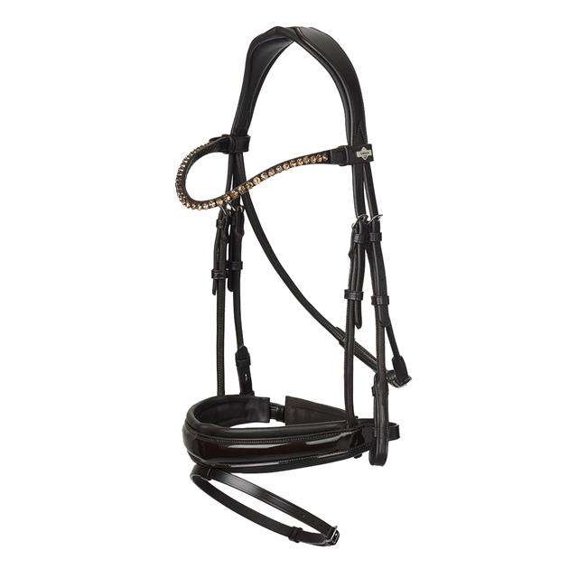 Hoofdstel LeMieux Kudos Dressage Lak Bruin