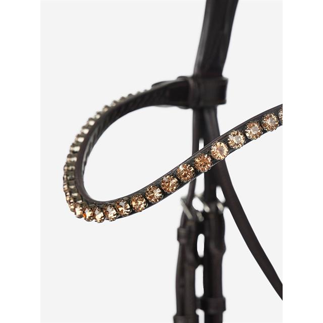 Hoofdstel LeMieux Kudos Dressage Lak Bruin