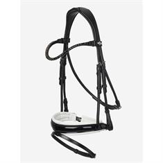 Hoofdstel LeMieux Kudos Dressage Lak Zwart-wit