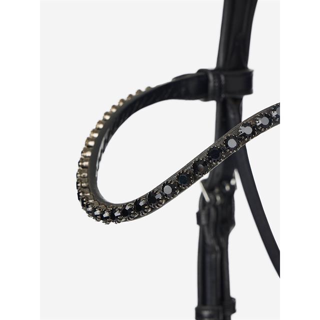 Hoofdstel LeMieux Kudos Dressage Lak Zwart-zwart