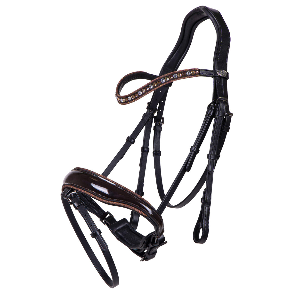 QHP Hoofdstel Orlando - maat Cob - black-brown
