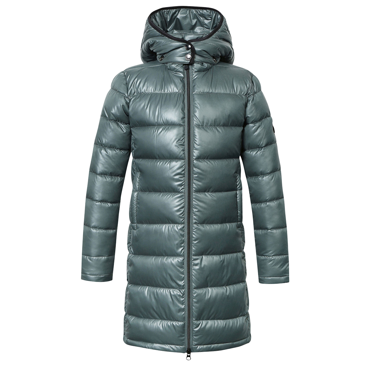 Jas Covalliero Quilted Long Kids Middenblauw, 164/170 in middenblauw
