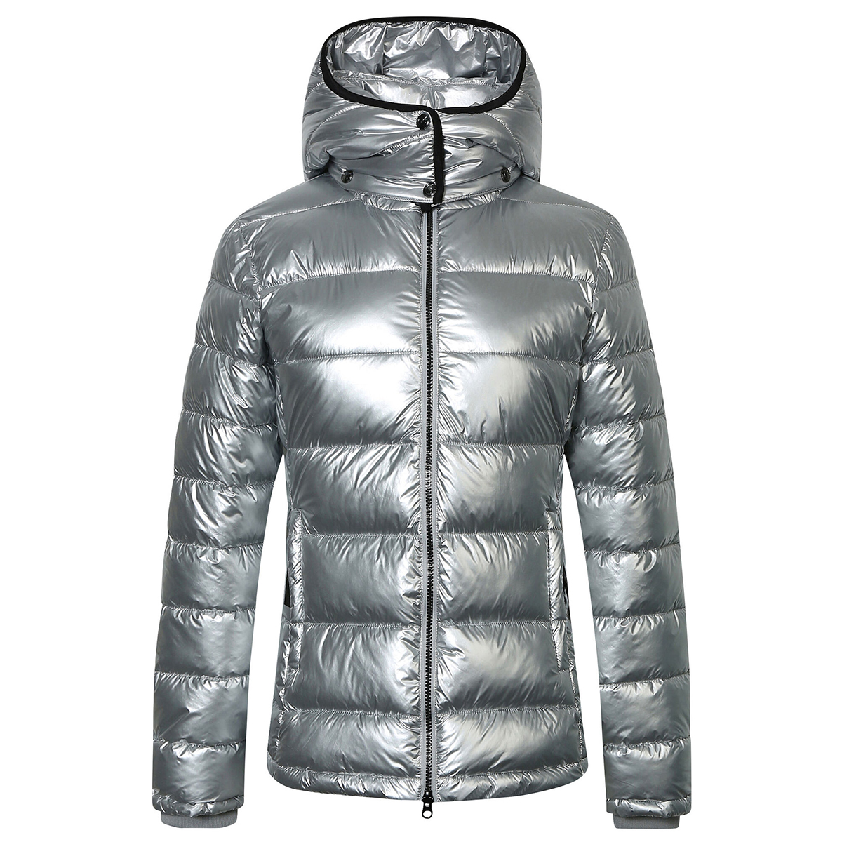 Jas Covalliero Quilted Zilver, M in zilver